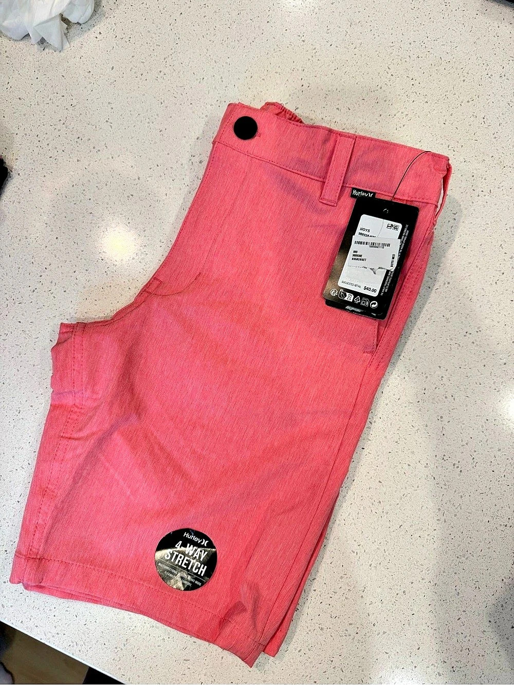 Hurley Dri Boardshorts Pink Size Medium NWT
